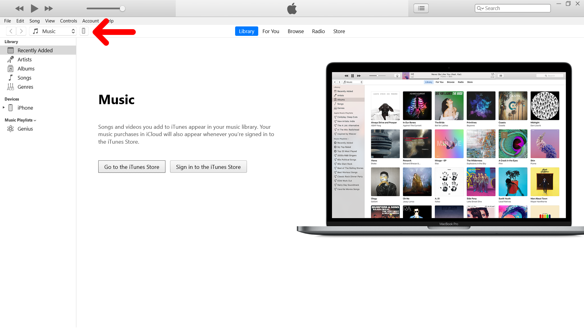 iTunes device icon